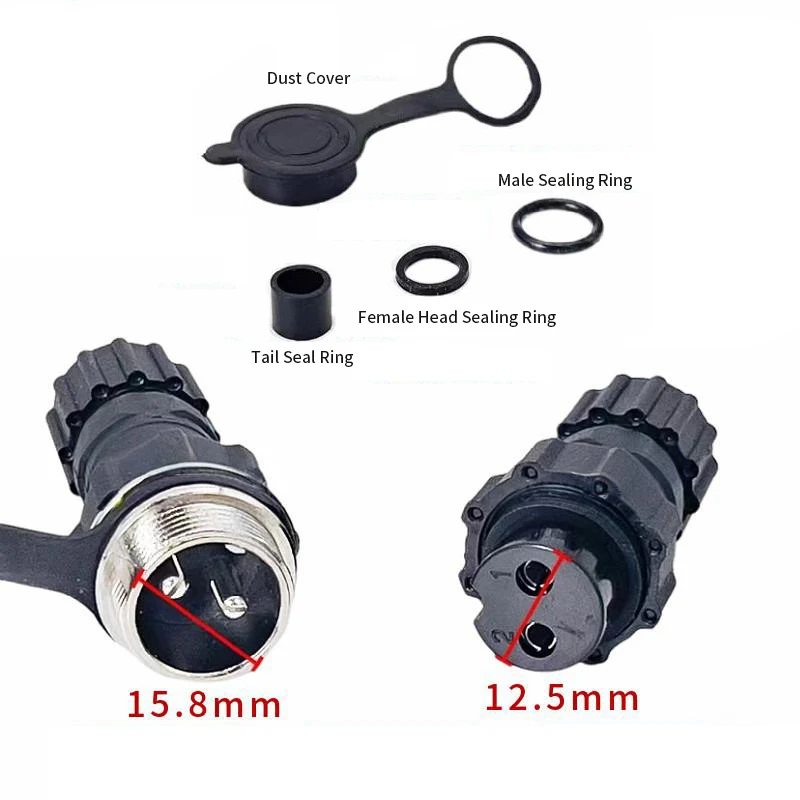 IP67 GX16 Aviation Plug 2Pin 3Pin 4Pin 5Pin 6Pin Connector with Dust Cover Plastic M16 7Pin 8Pin 9Pin 10Pin Mating Waterpro Plug