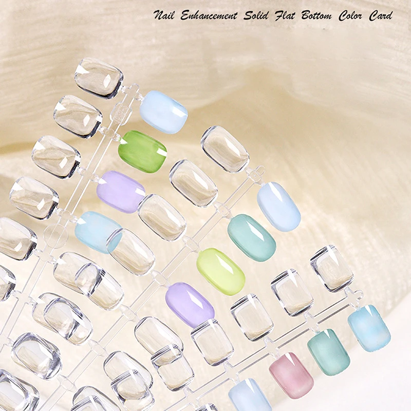 Clear Solid Oval Triangle Square Shape Nail Tools Nail Table Color Card Display DIY Manicure Nail Tips Practice Tools
