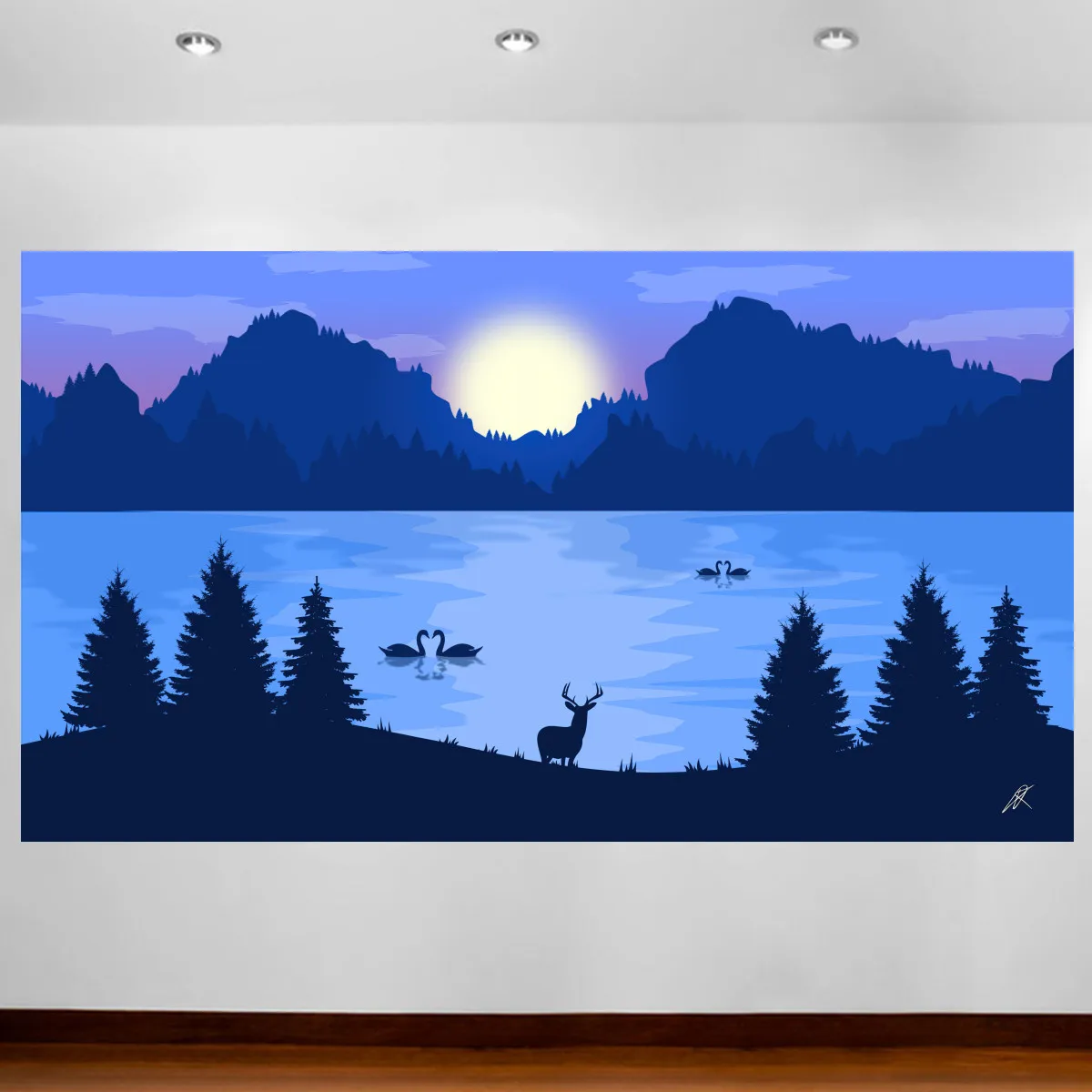 Firewatch المشارك عادية الإجهاد الإغاثة مغامرة لعبة المشارك قماش جدار اللوحة غرفة المعيشة جدار ديكور ملصقات الحائط ديكور المنزل #3