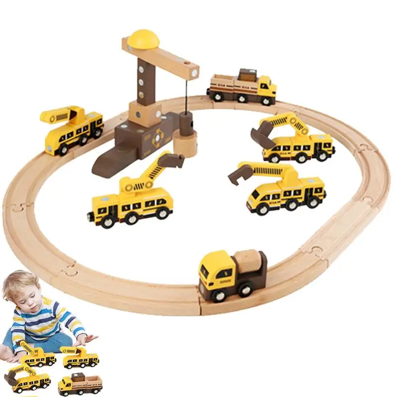 

Car Track Set Puzzle Enlightenment DIY Rail Track Parent-Child Toys Fine Motor Toys Educational Magnetic Race Track Toy For Boys