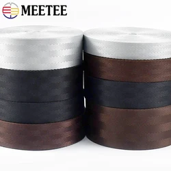 10M Meetee 20/25/32/38/50mm Nylon Webbing Tape Backpack Strap Bag Luggage Ribbon Seat Band Garment Belt DIY Sewing Accessories