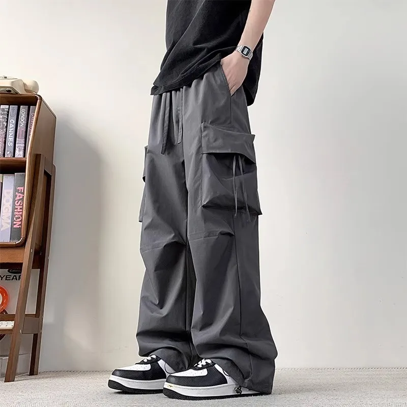 

Свободные брюки американской рабочей одежды, мужские повседневные прямые длинные брюки, большой размер 300, удобные дышащие брюки