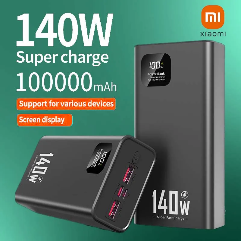 

Xiaomi 200000mAh High Capacity Power Bank 120W PD 22.5W Super Fast Charging Portable Battery Charger for iPhone 17 16 15 Samsung