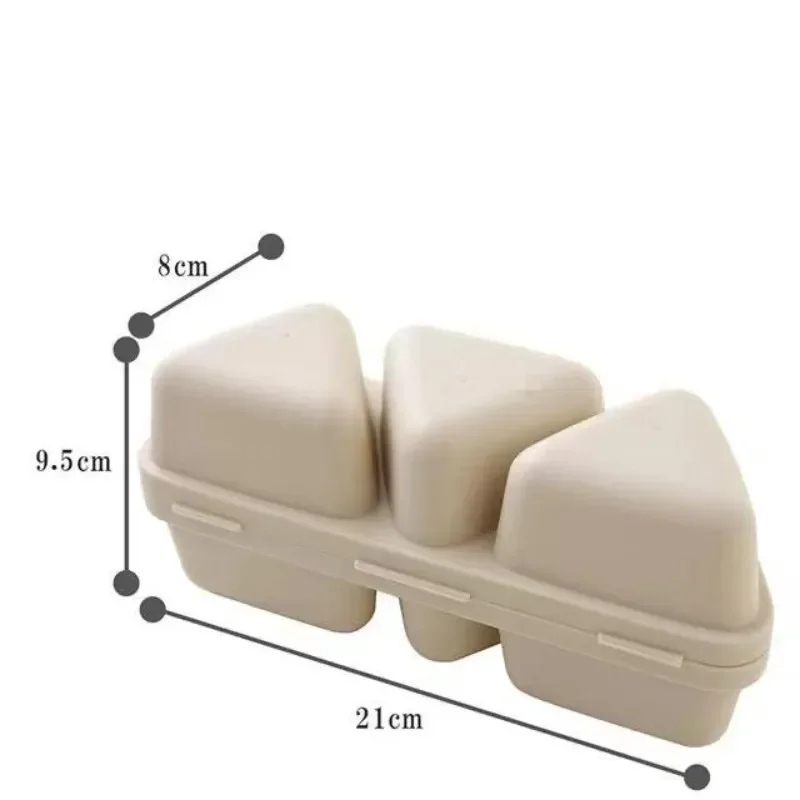 Triangular Six-in-one Rice Ball Mold Portable Outdoor Outing Sushi Bento Box Kitchen Plastic Picnic Lunch Box DIY Baking Tools