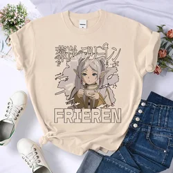 Frieren top women anime streetwear Y2K t shirt female y2k clothing