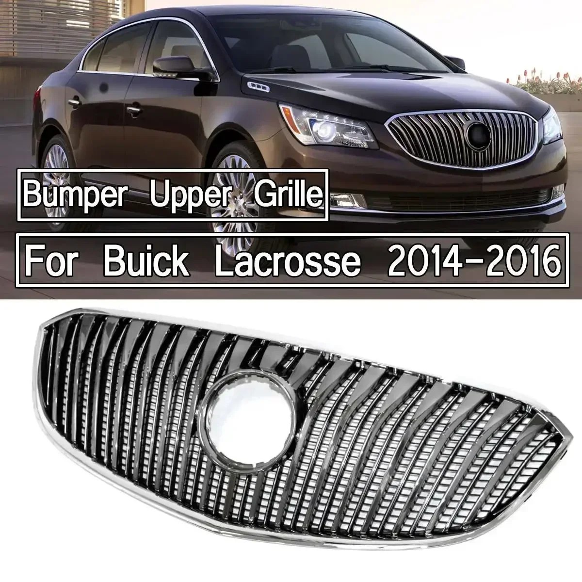 Front Bumper Upper Grille For Buick Lacrosse 2014-2016 Front Hood Bumper Upper Grille Grill Assembly Racing Grills