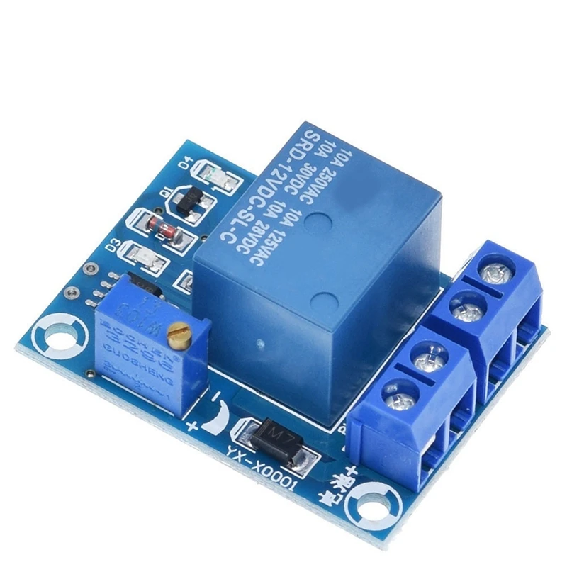 12V LED Inverter Rocking Rocker Switch ROUND SPST ON-OFF With YX-X0001 DC 12V Battery Undervoltage Management Module