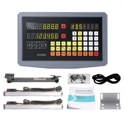 YHSINO SDS2MS Dro Set Digital Readout Kit with 2PCS Linear Scales Encoder Sensor 5U TTL 22*34 100 to 1000MM Fast Ship Hot Sales