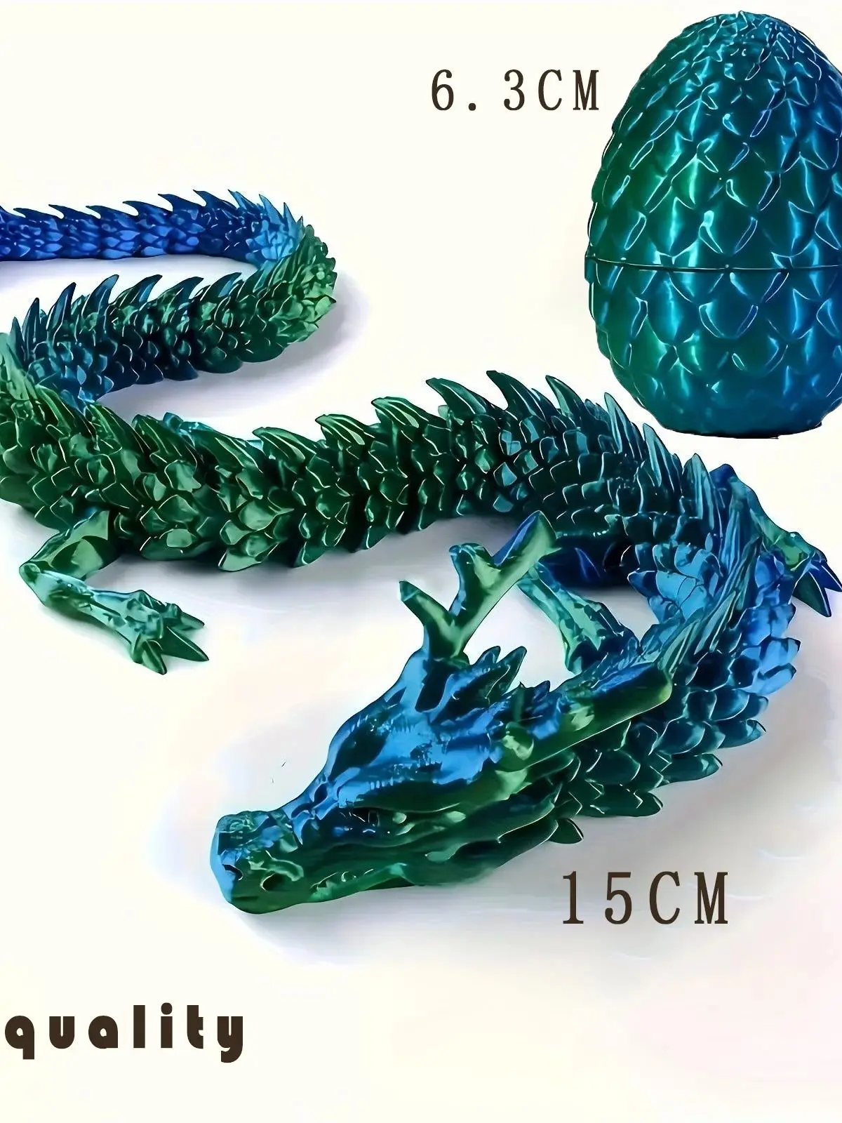 Manchons d'œufs de dragon imprimés en 3D, jouets de dragon articulés décoratifs, figurines, ornements de voiture et modèles de dragon chinois