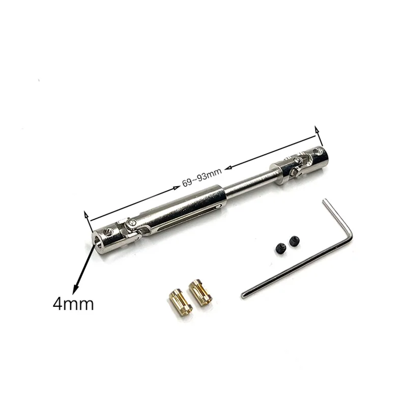 For MN78 MN82 Metal Front And Rear Axle With 3mm To 4mm Shaft Sleeve transmission shaft CVD1/12 RC Car Upgrade Parts Accessories