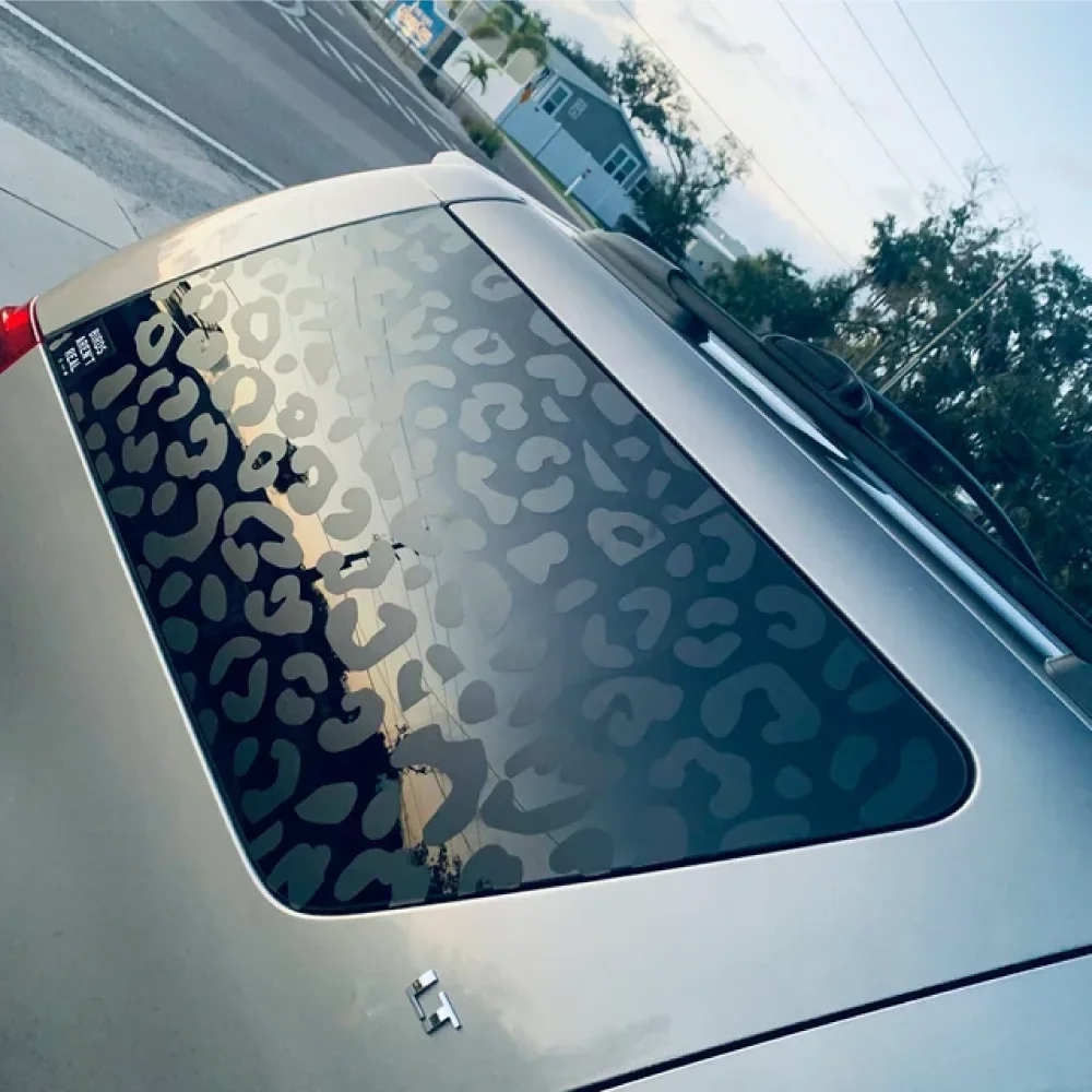 Universal Leopard Cheetah Quarter Window Car Decal Stickers Die-Cut Vinyl for SUV Pickup Truck Toyota Ford Chevy Dodge