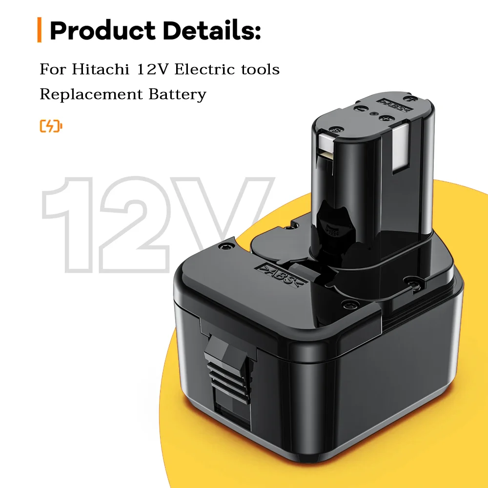 High Quality 12800mAh NI-CD 12V Battery for Hitachi EB1214S 12V EB1220BL EB1212S WR12DMR CD4D DH15DV C5D , DS 12DVF3