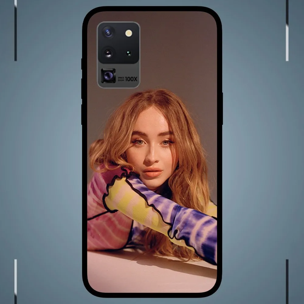 Singer S-Sabrina C-Carpenter Phone Case For Samsung Galaxy S24 S23 S22 S21 S20 FE Note 20 Ultra 5G Black Phone Case