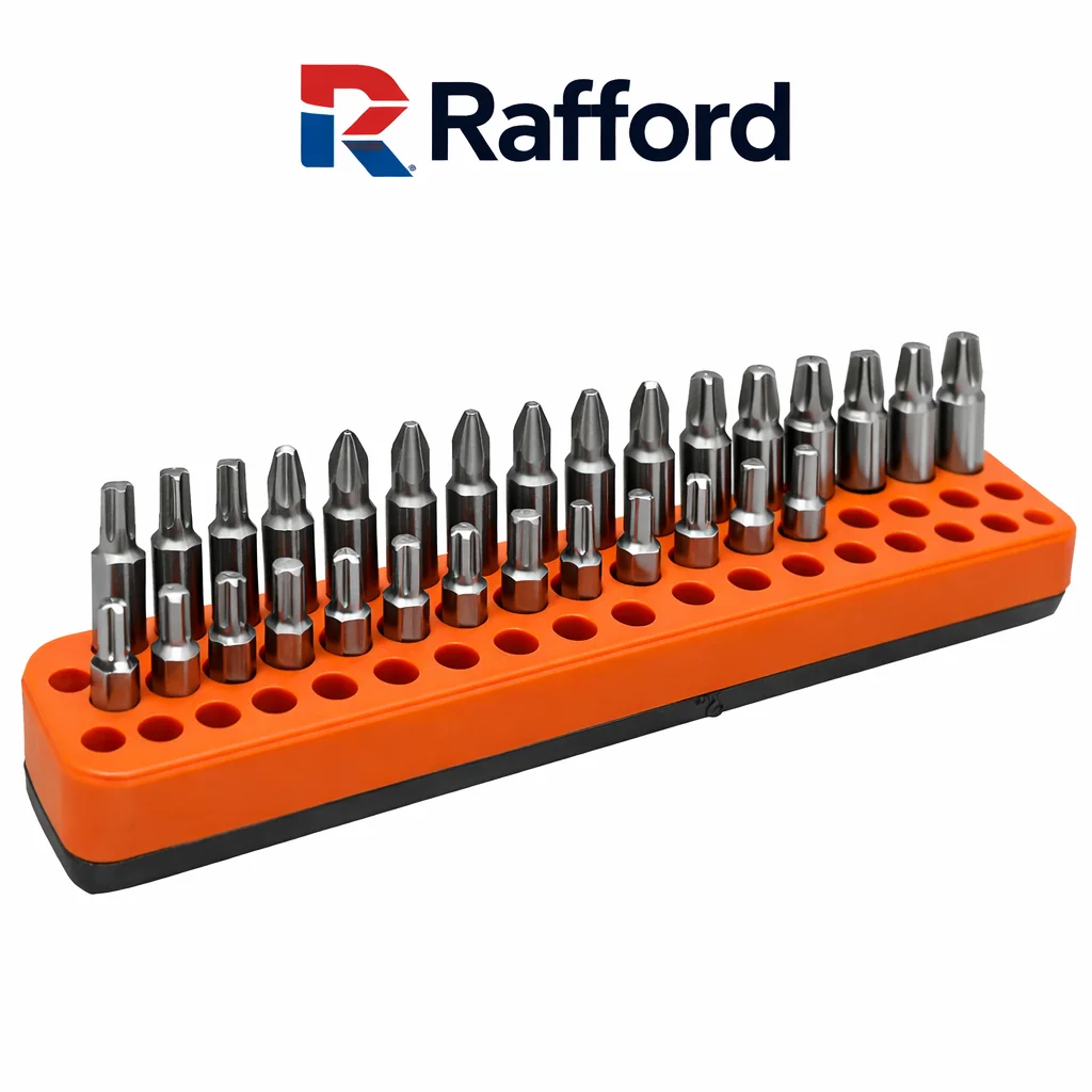 Rafford Hex Bit Holder Storage Rack: Sturdy Screwdriver Bit Organizer for Easy Classification