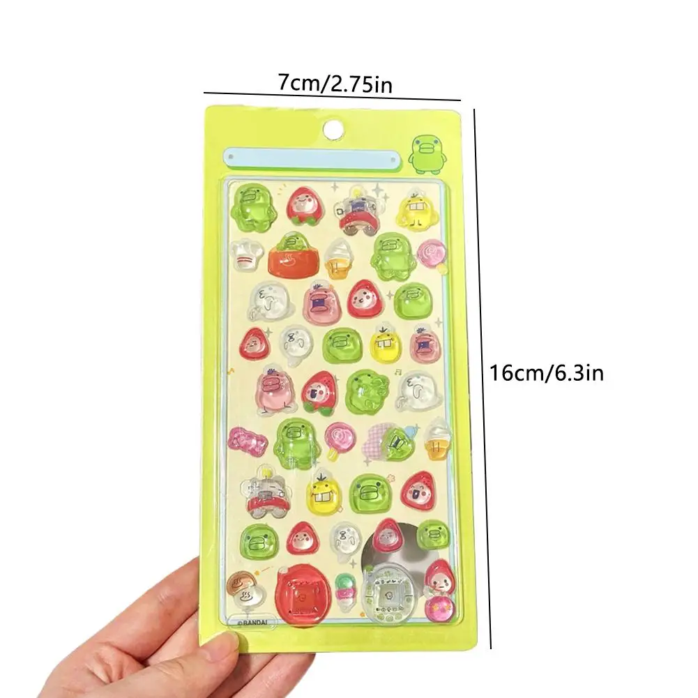 ل Tamagotchi ملصقات ثلاثية الأبعاد تنقش الملمس الكرتون ملصق مزخرفة تنوعا DIY بها بنفسك الحنين الرقمية الحيوانات الأليفة موضوع الديكور