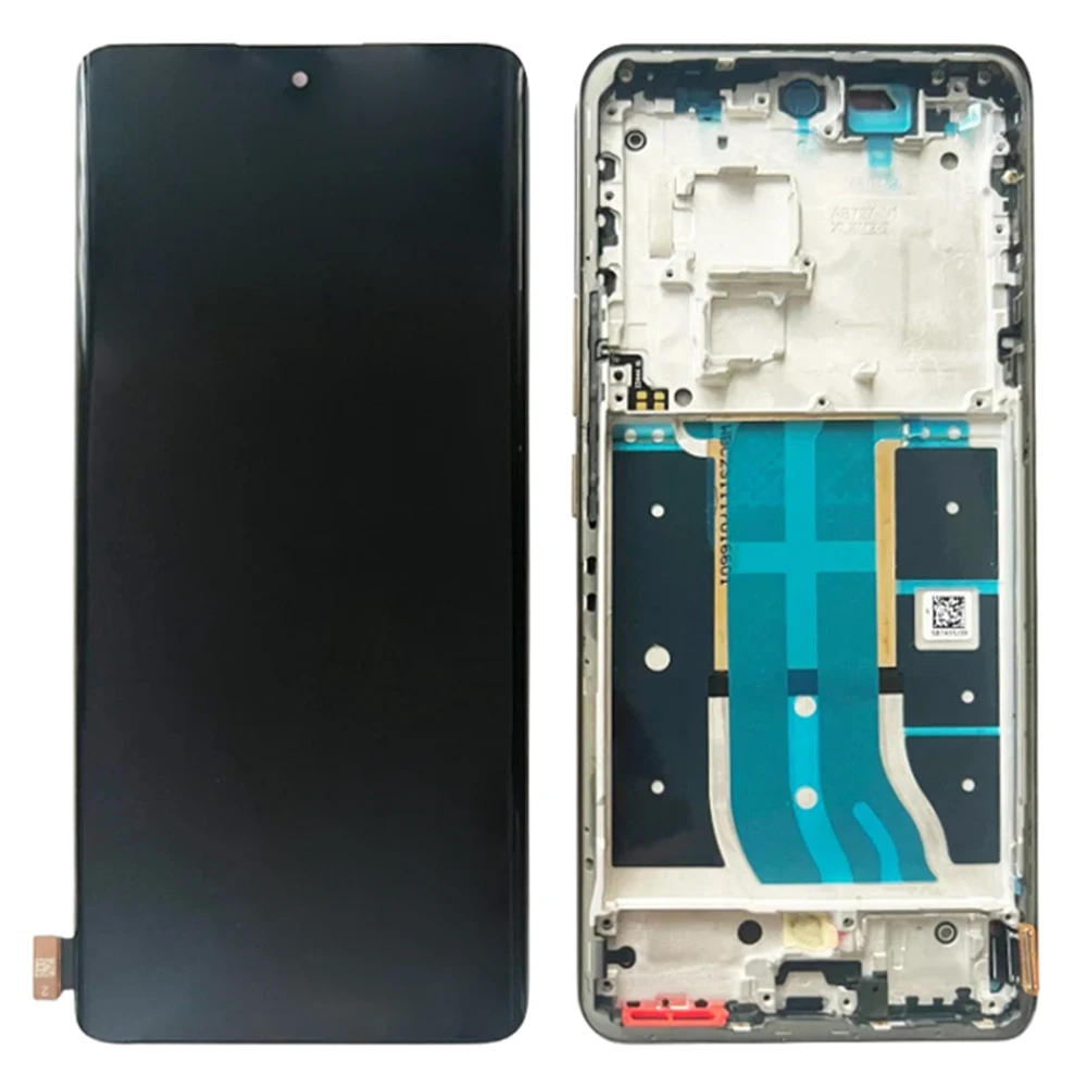 For Realme 12 Pro 5G / 12 Pro+ 5G OEM Grade S AMOLED Screen and Digitizer Assembly + Frame (without Logo) - Gold