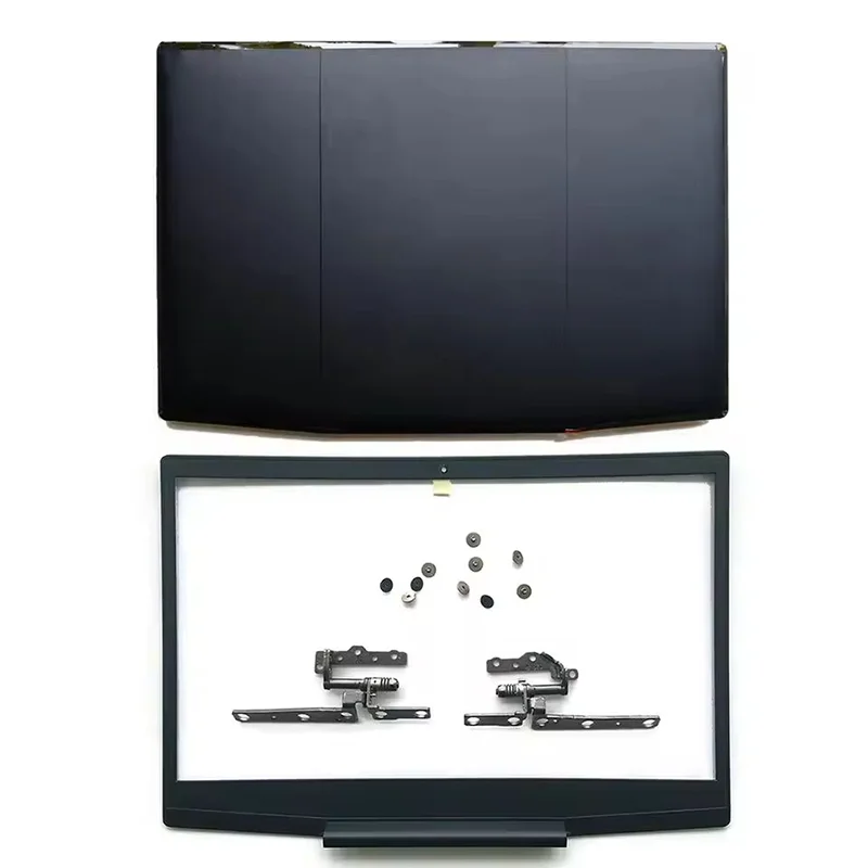 New LCD Back Cover Rear Lid Top Case 0747KP + Front Bezel + Hinges Screws (Blue Logo) For Dell G3 15 3590