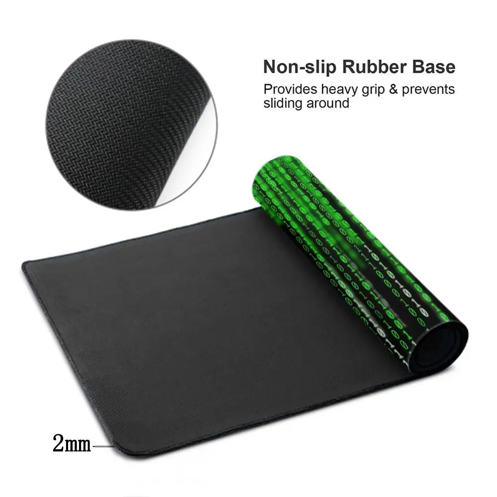 Mousepad Gamer Matrix Code Gaming Accessories Desk Mat Mouse Carpet Pad Large Extended Computer Anime Xxl Mause Pc Deskmat Mats