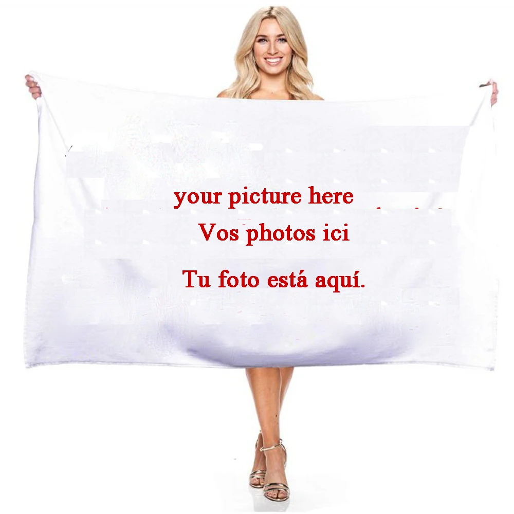 Custom Made Bath Towels Your Images Put on the Towel Polyester Fiber Personalize Beach Towel for Children or Adults