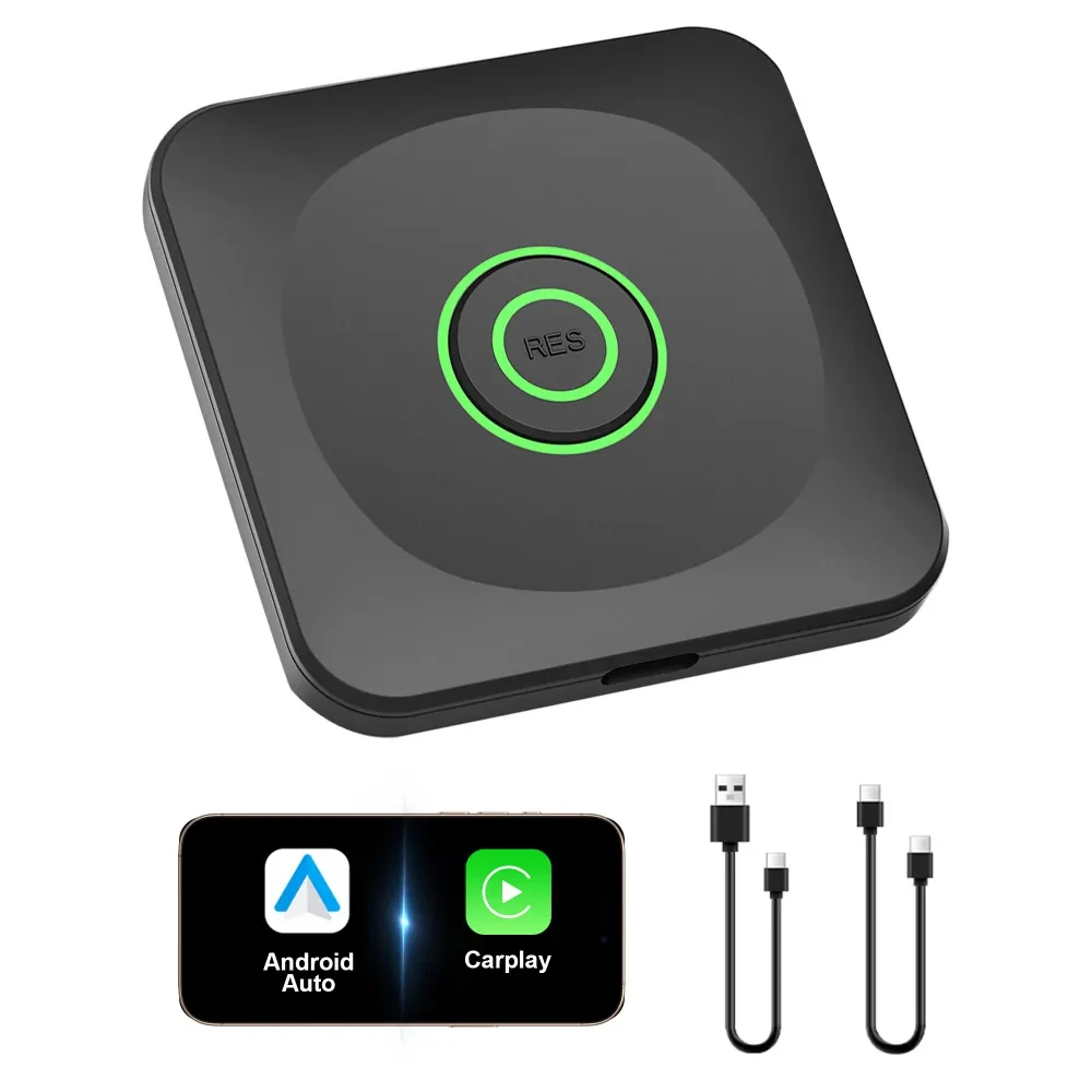 

IMars 2 in 1 Wired To Wireless Carplay Converter Plug & Play Dongle Convert Carplay Wireless Adapter One-click Switch Adapter