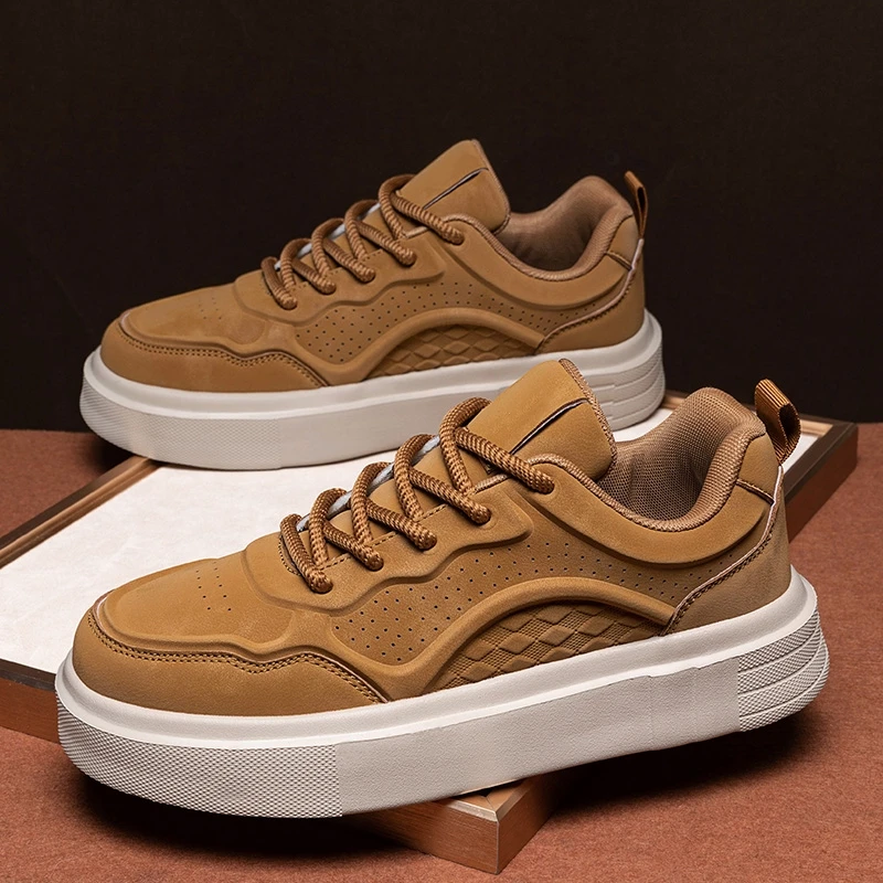 

Новые летние мужские повседневные модные кроссовки 2026 года: легкие, на толстой подошве, универсальные белые кеды