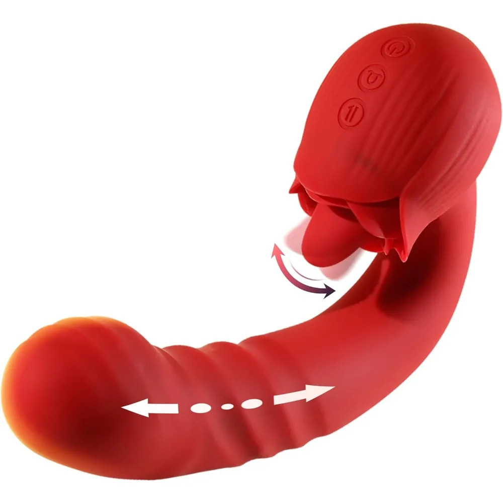 Clit Likken Vibrator voor Vrouwen Vagina G-Spot Vibrator Dildo Orale Tong Vrouwelijke Masturabtor Wearable Panty Adult Sex Toy 18+