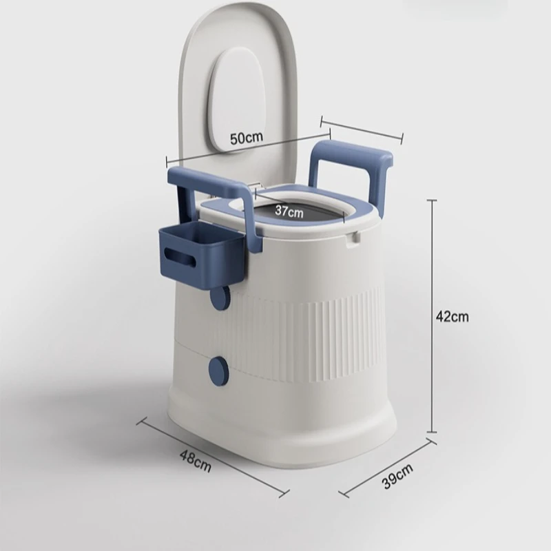 Portable Bedside Commode with Wheels and Urinal Bucket