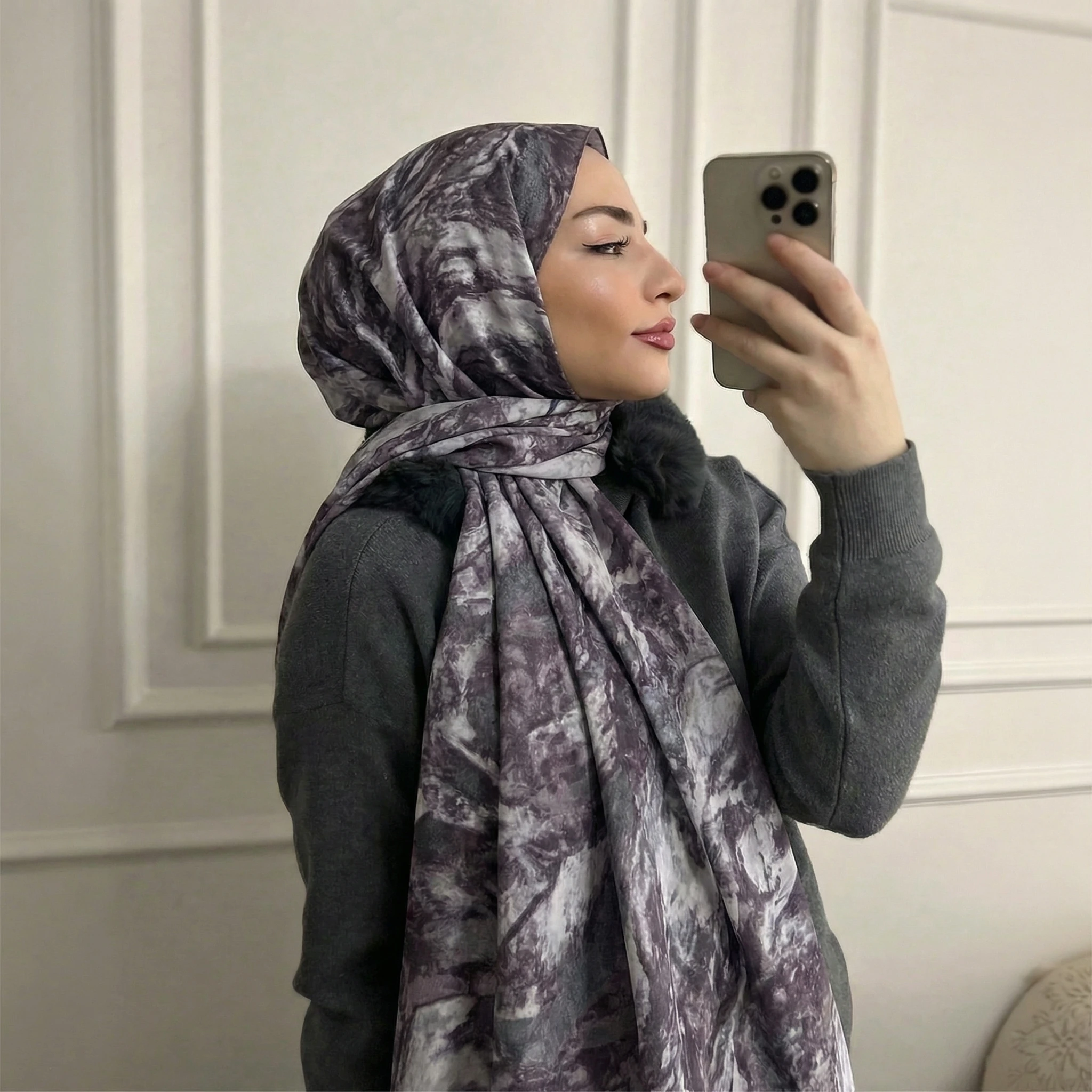 

New Women's Watercolor Hijab Scarf Bandana Headband Vintage Luxury Beach 180cm Long Handkerchief Bohemia Muslim Accessories 2026