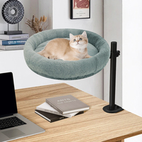 Cat table bed  desk cat bed with pet mat 360° rotation  height adjustable desk cat bed  desk clip pet bed cat furniture