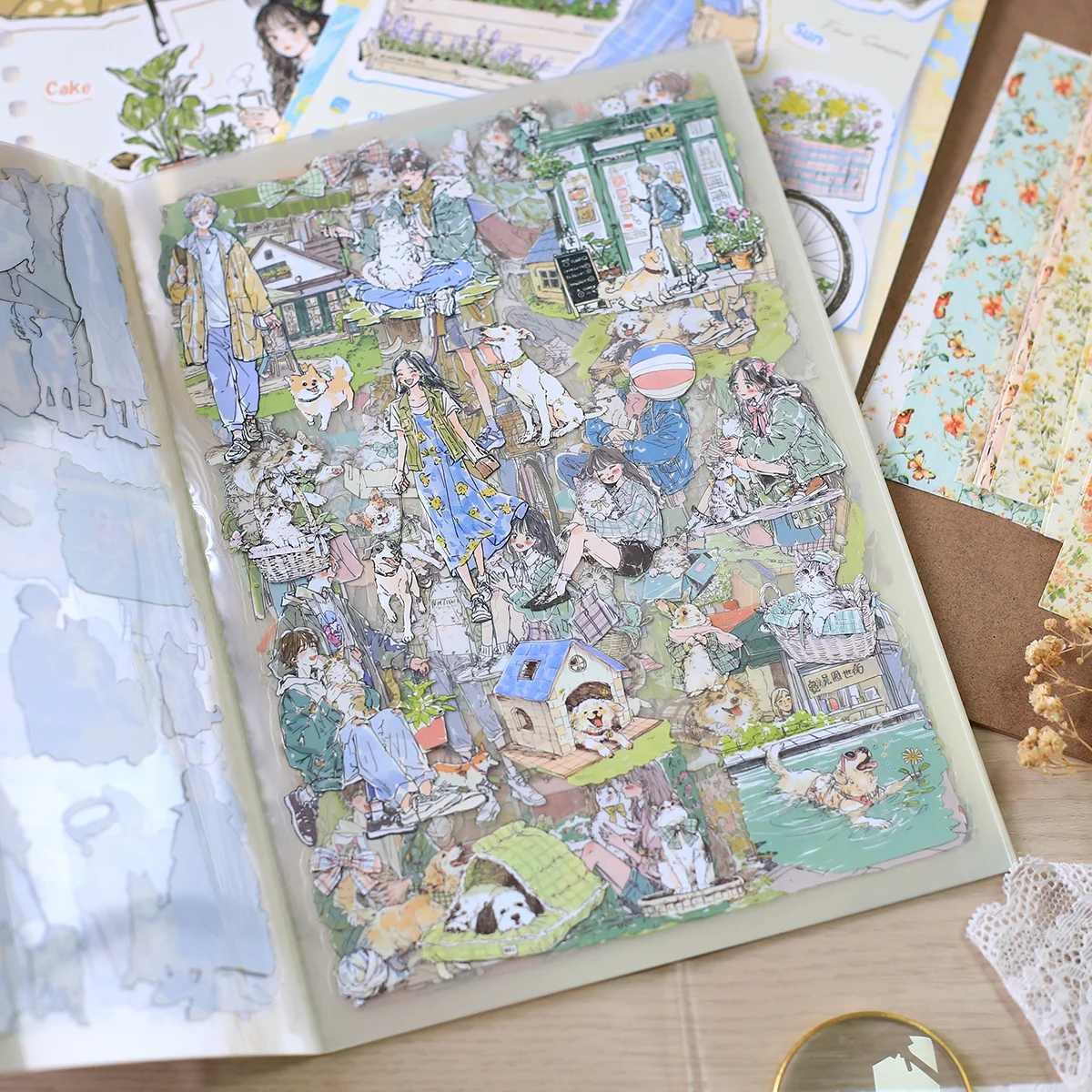 

20sheets PET Junk Journal Sticker Set DIY Collage Supplies Creative Decor Scrapbook Junk Journal Aesthetics Stickers