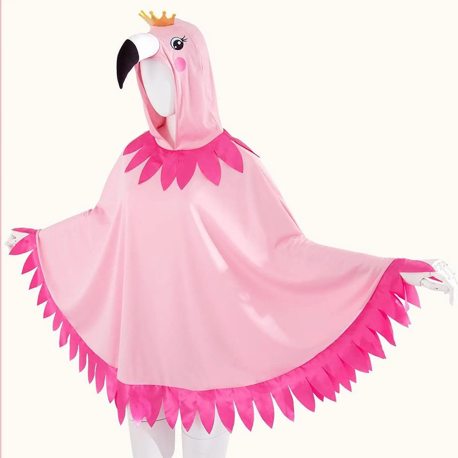 Capa con capucha disfraz creativo de flamenco para actuaciones escénicas de carnaval Cosplay