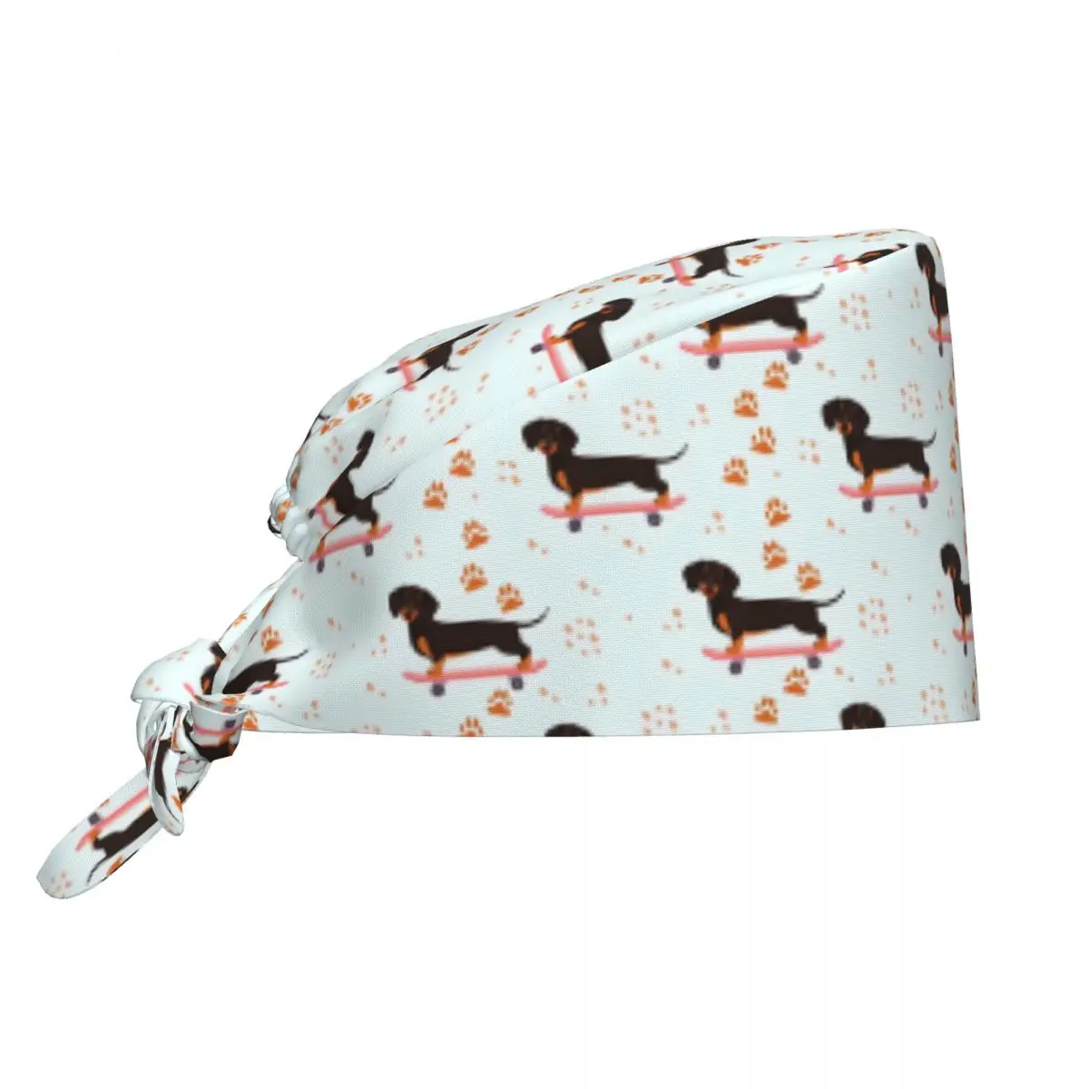 Custom Dachshund Dog Working Cap Surgical Hats Women Men Sausage Dogs Operating Room Cap Nursing Cap Lab Works Hat