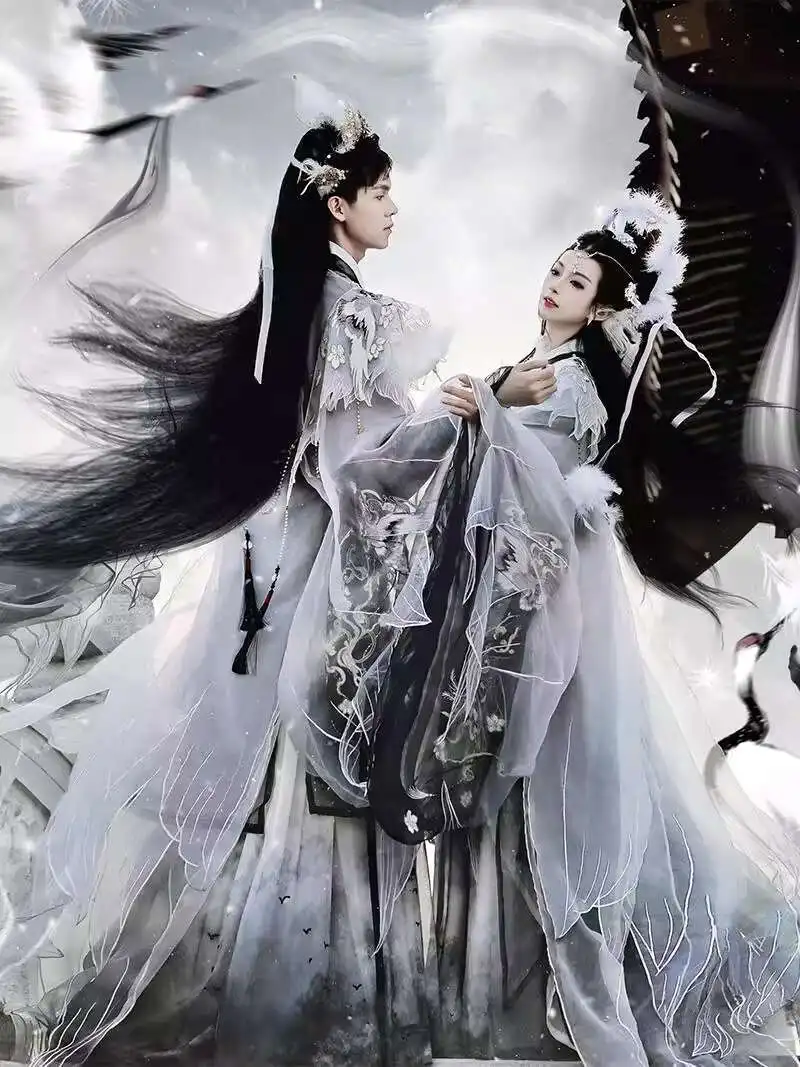 New Hanfu Wei-Jin Period Guofeng Cp Men And Women Wuxia Runway Style Carnival Halloween Cos Cosplay Fiesta