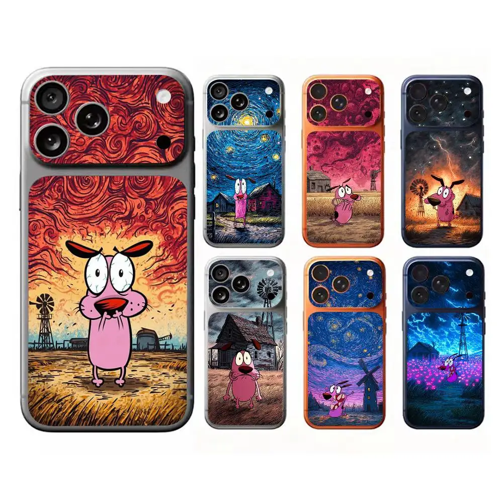 Courages Cowardly Dog für iPhone 17 Pro 17 Pro Max Rückseiten-Skin-Wrap-Aufkleber Schutzaufkleber