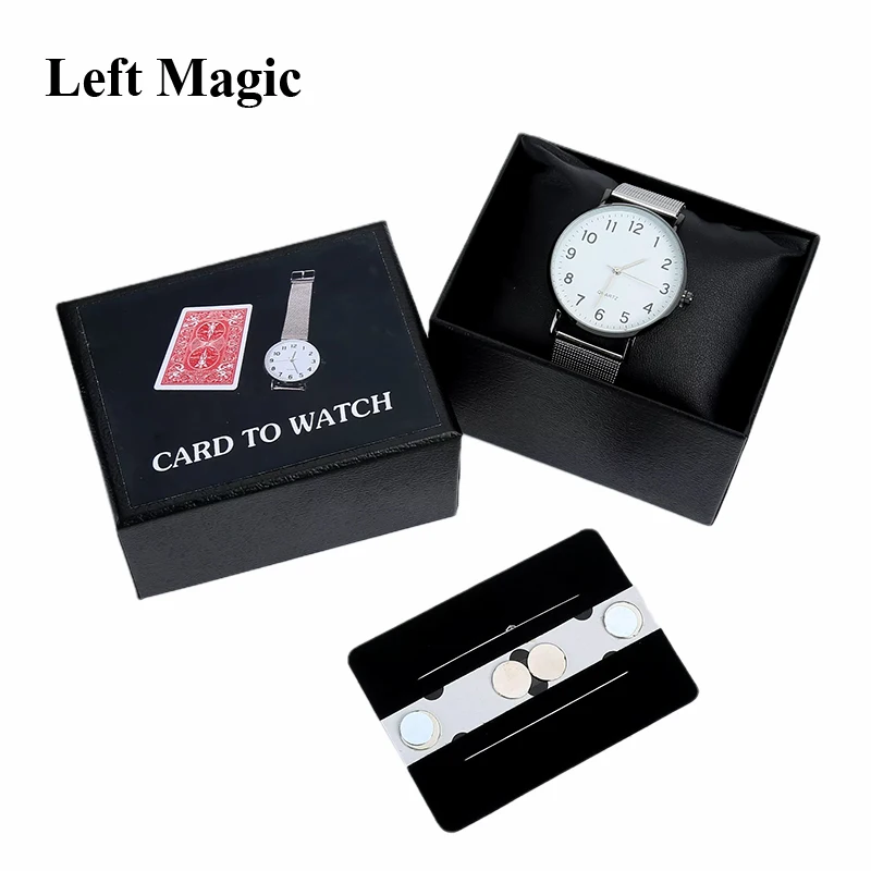 Watch This (Card+Watch Set) Magic Tricks Card Change to Watch Close Up Street Illusion Gimmick Mentalism Puzzle Toy Magia Card