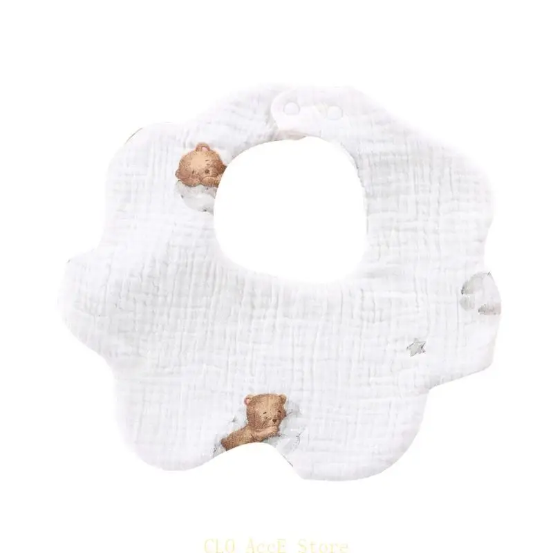 

16FE Baby Bibs Saliva Towel Feeding Bib Burp Cloth Boy Girl Soft Bib Shower Gift