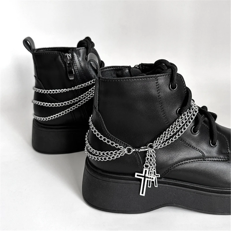 Crosses Shoe Chain Accents Sturdy Alloy Decoration for Daily Use image 5