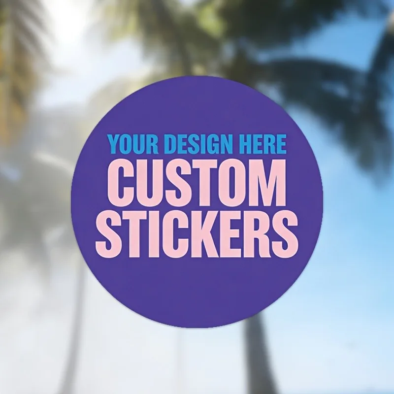 100pcs Custom 4cm Round Adhesive Labels - Tear-Resistant for Outdoor Advertising & Event Marketing