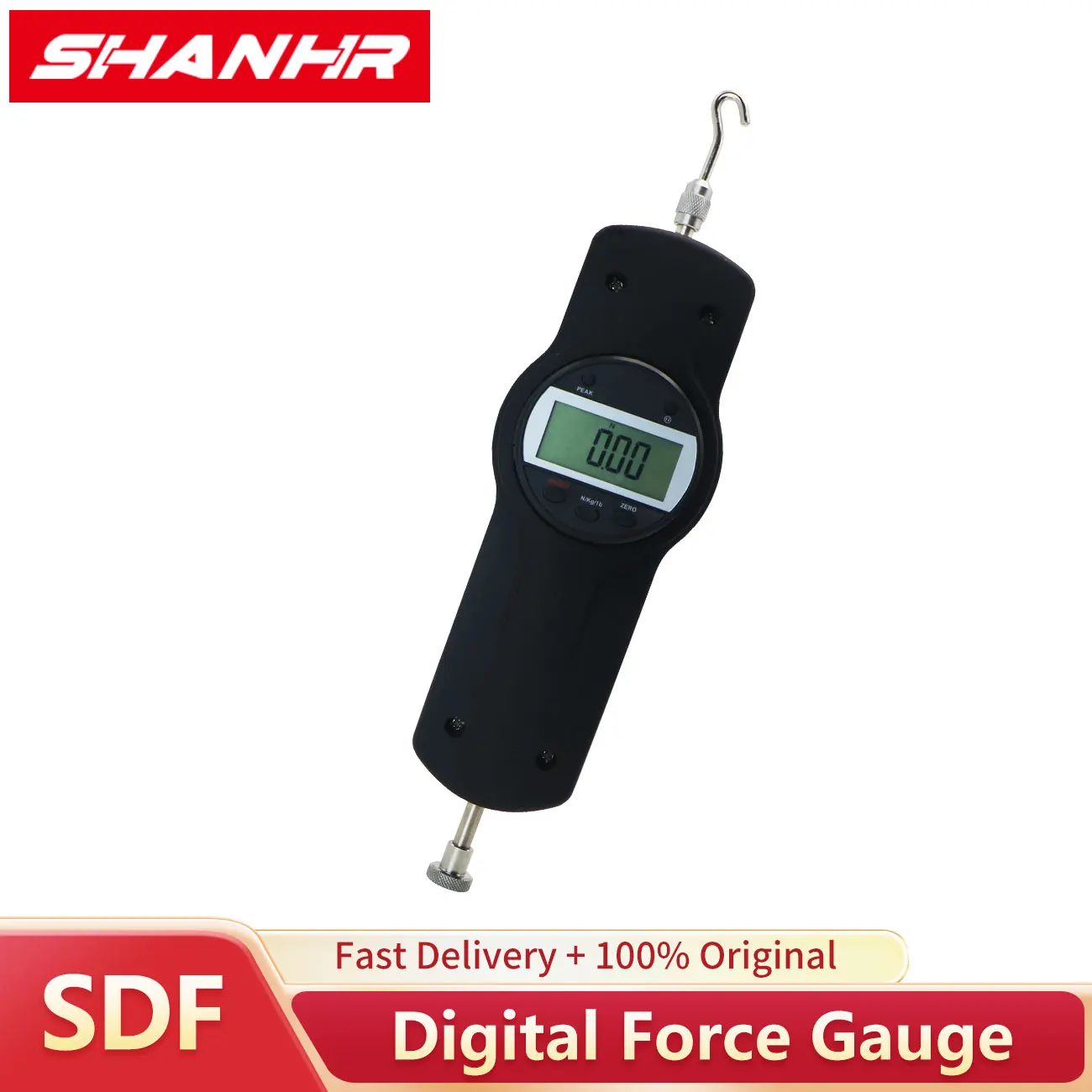 

SHANHR Digital Force Gauge Portable Push Pull Force Gauge Dynamometer Force Measuring Instruments SDF