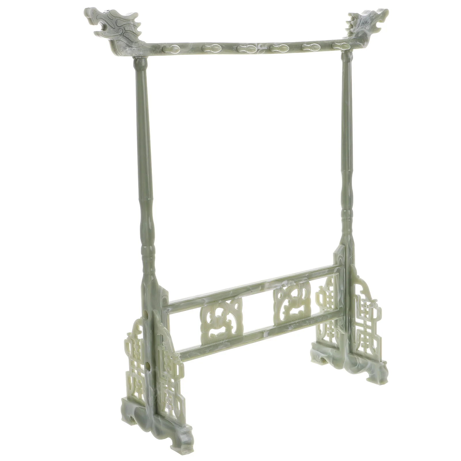 

6pcs Jade Brush Holder Hanging Calligraphy Pen Stand Desk ganizer Multi functional Stationery Rack for Brushes