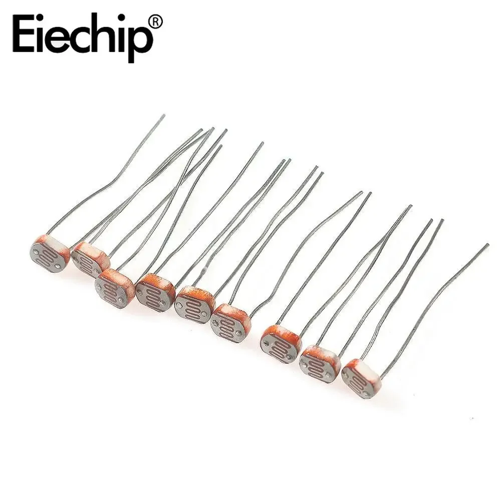 50pcs/set GL5506 GL5516 GL5528 GL5537 GL5539 Photoresistor Resistors Set, Electronic Component Light-dependent Resistors LDRs