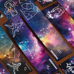 30pcs Romantic Constellation Bookmarks Reading Pages Books Tagging School Stationary Supplies Aesthetic Bookmark Decoration Card