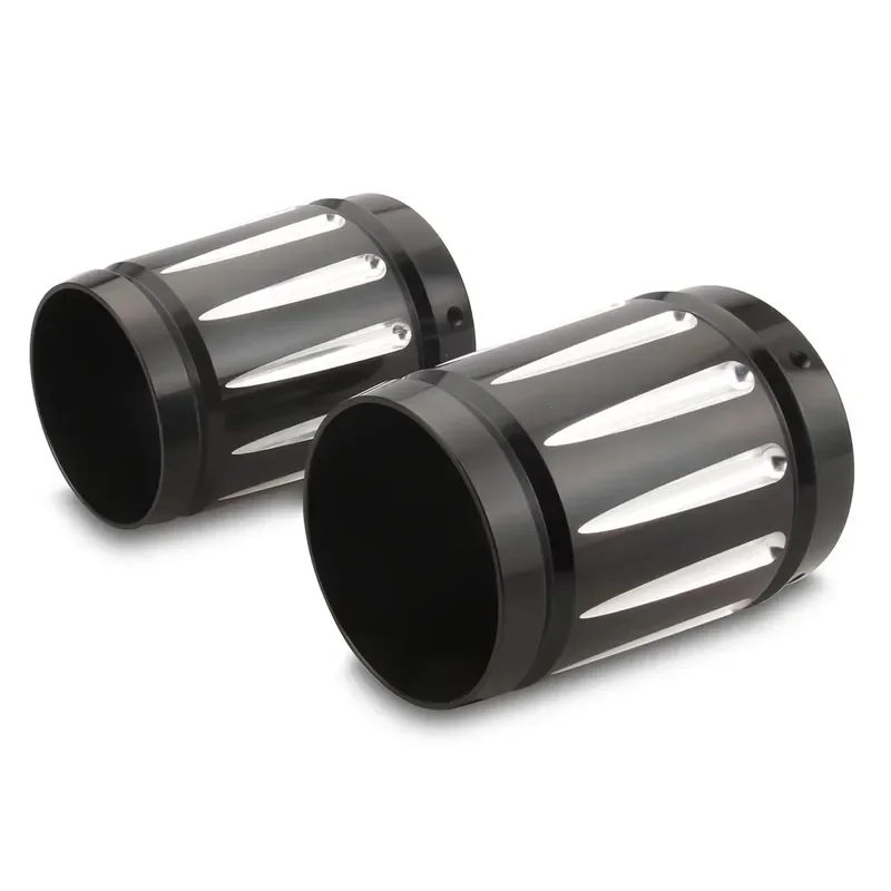 CNC edge cut Series Merge 4'' Mufflers End Caps For Ro ad King FLHR Street Glide FLHX Road Glide FLTR 86-16