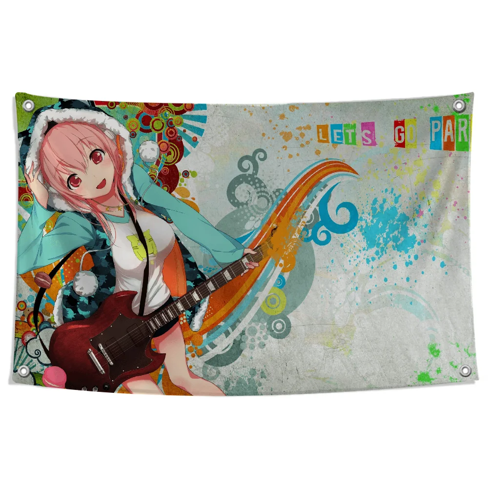 

Super S-Sonico Flag Home Decor Tapestry Flag to Hang Cartoon Garden Personalized Items Flags for Bedrooms Decoration