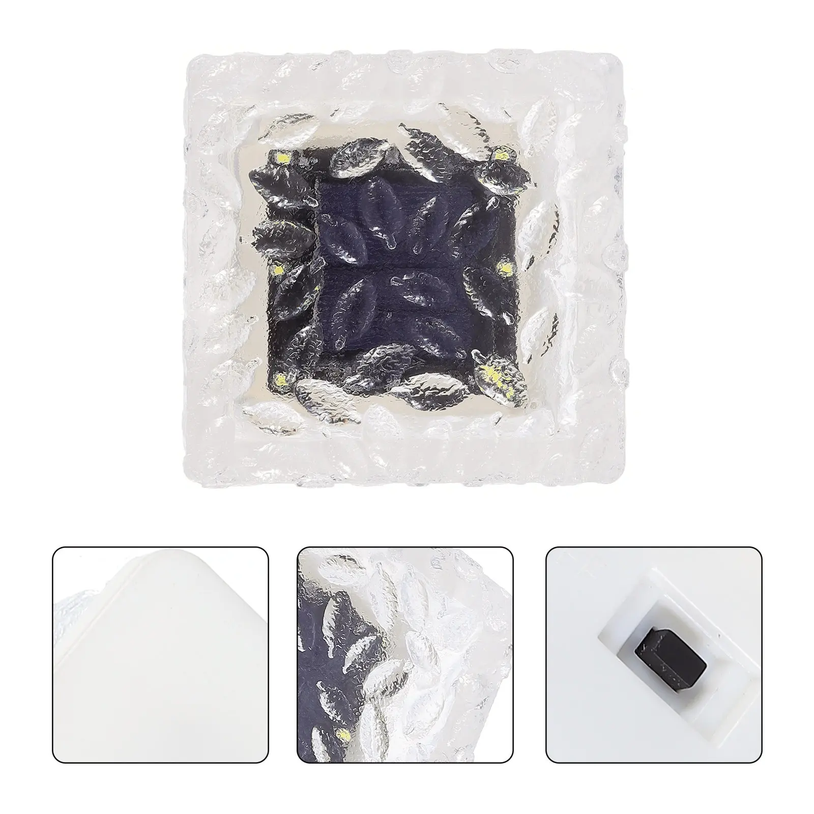 1Pcs Outdoor Brick Light Garden Solar Ground Lamp with for Lawn Yard Driveway Pathway Decor