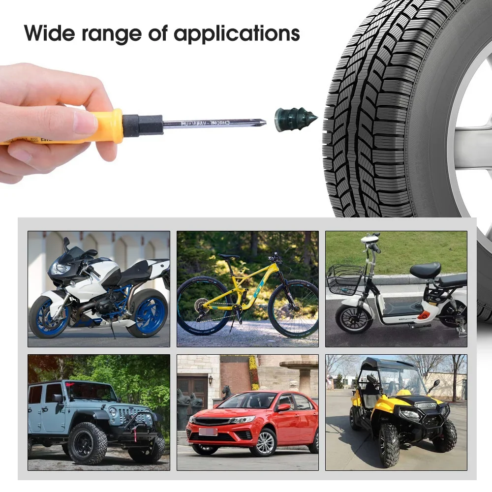 100pcs Car Vacuum Tyre Repair Tools Truck Auto Motorbike Bicycle Patch Studs Tubeless Tyre Patching Tools Cars Accessories