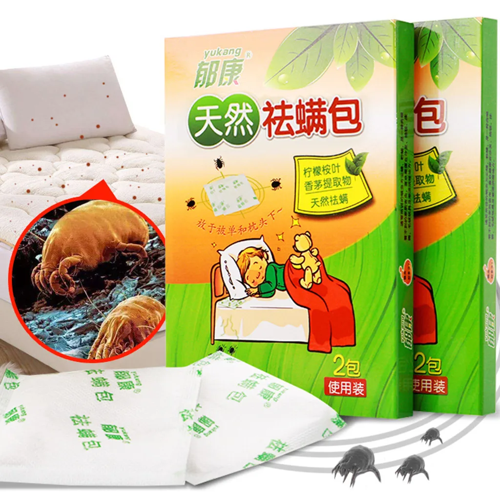 Safe And Nontoxic Anti-Virus Mite Bag Natural Extract Lemon-Scented Gum Leaf Baby Security Bed Acarid Kill Killer