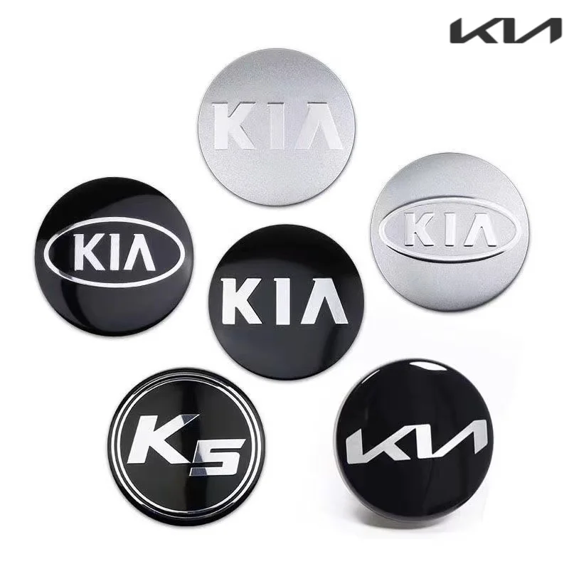 4pcs 58mm car hub center cover auto parts automobile modified wheel hub cover is suitable for KIA K2 K3 K5 Souranto rio sports.