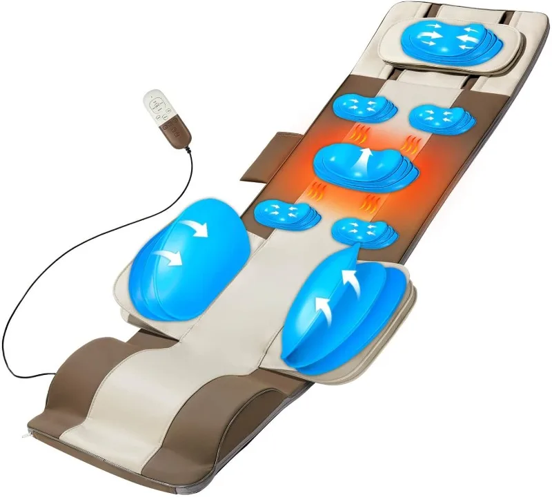 Full body massage pad with airbag stretching and heating, 3D waist traction and relaxation