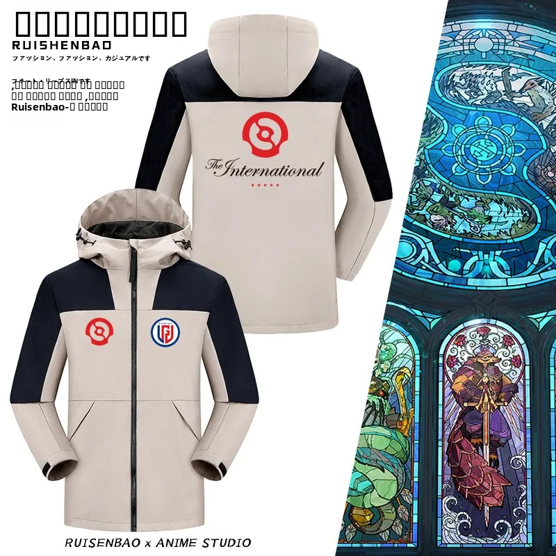 

Тонкая флисовая куртка Dota Ti2 Invitational Match d T Ar для весны, осени и зимы, молодежная модная верхняя одежда приталенного кроя